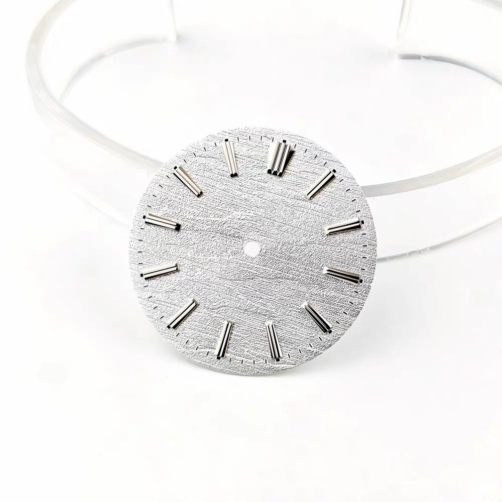 33.5mm Silver Watch Dial for Seiko GS NH34/35
