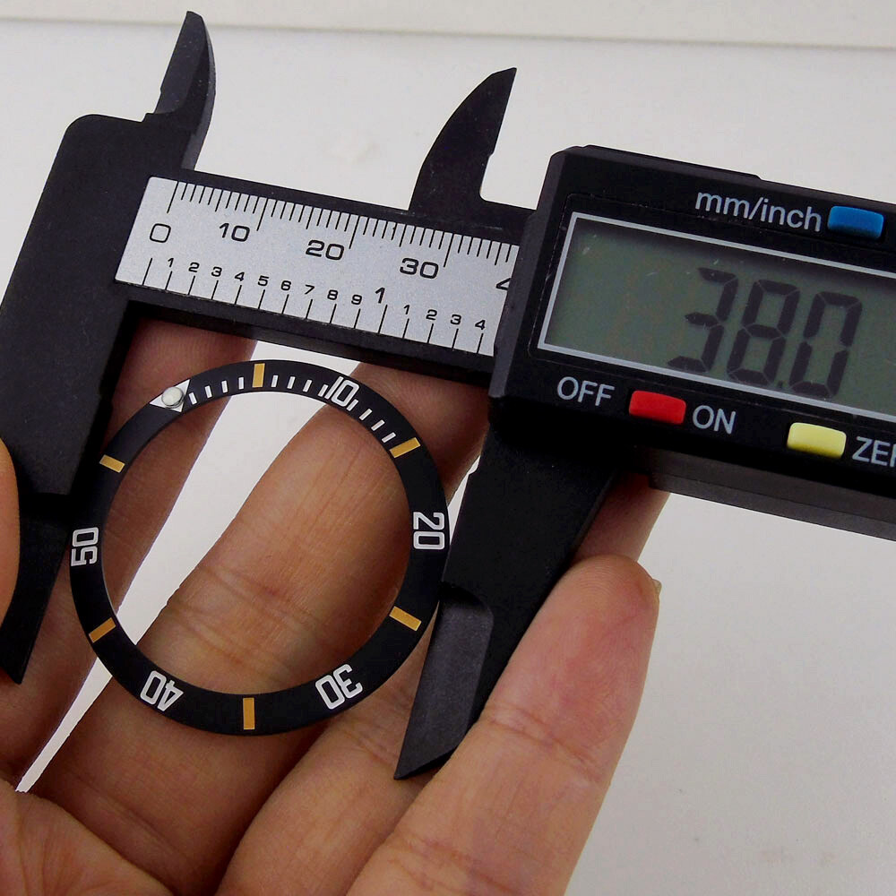 38mm*30.6mm Slope Black Ceramic Watch Bezel Fit 40mm GMT Watch Case Watch Parts