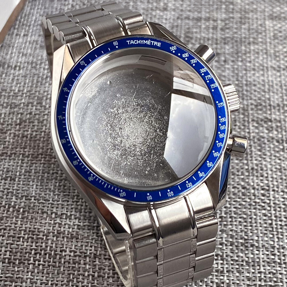 Sport 40mm Chronograph Multifunction Quartz Watch Case Dial Fit VK63 VK64 Movt