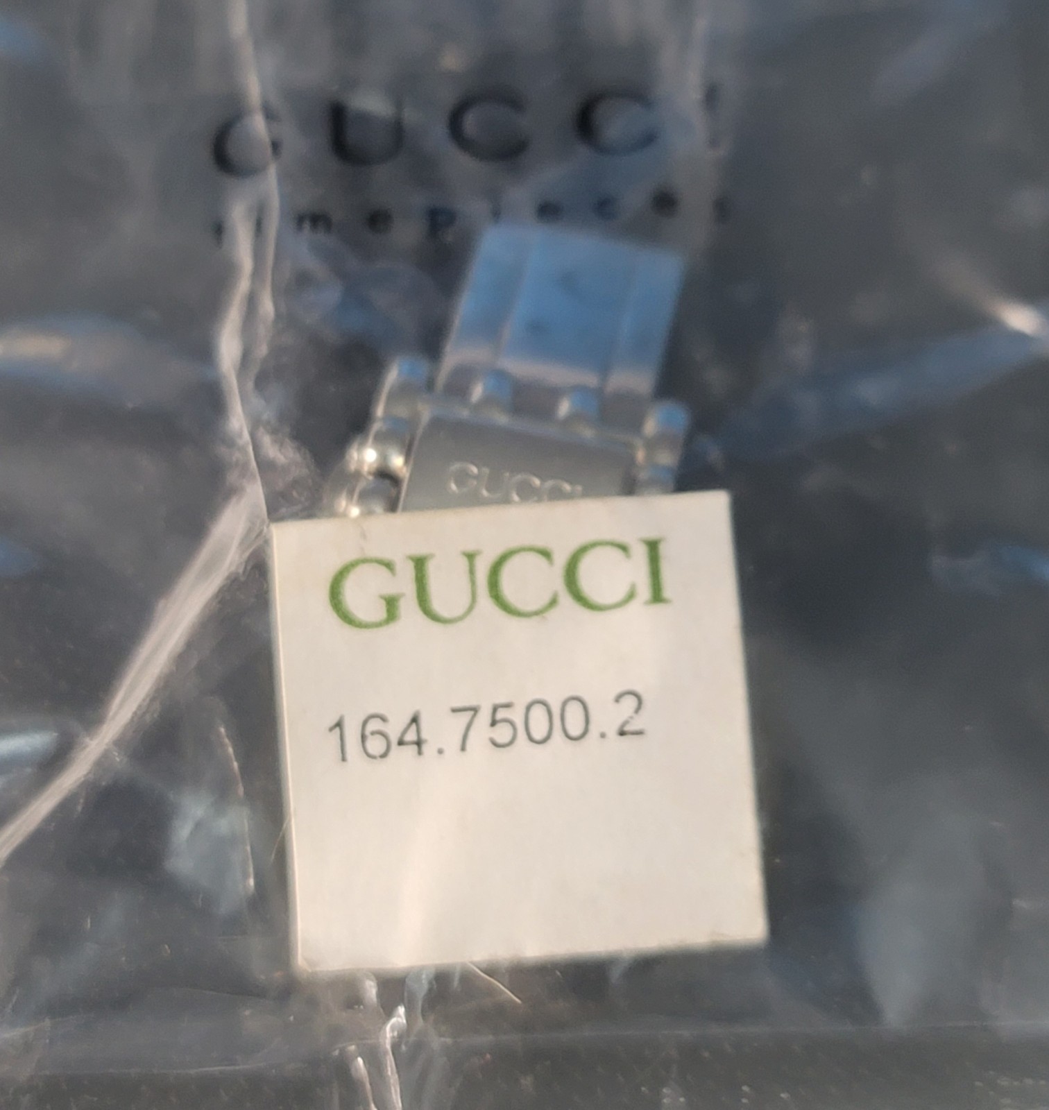 SB5: Genuine Gucci 14mm Stainless Deployant Clasp | OEM 164.7500.2- NOS 7500