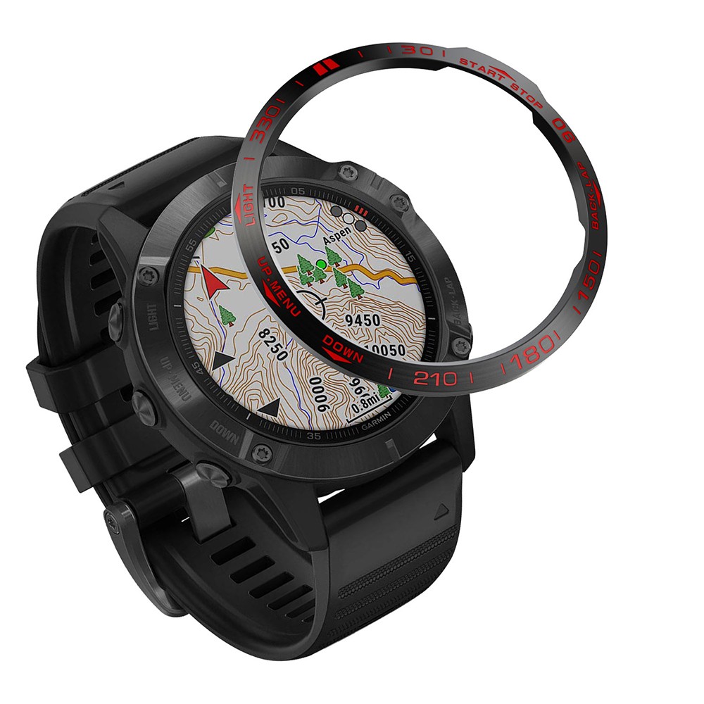 For Garmin Fenix 6 Watch Bezel Ring Cover Frame Metal Case Replacement