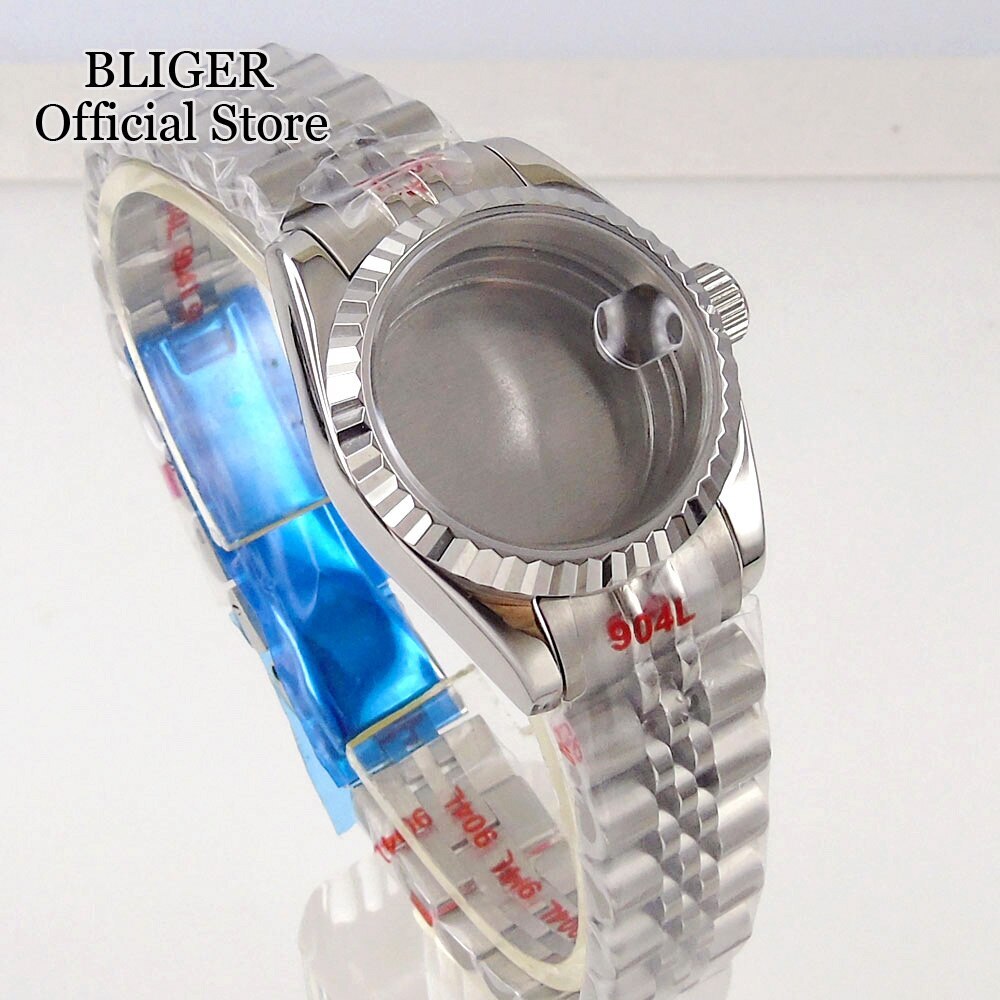 New 26mm Watch Case Fit NH05A NH06A Sapphire Crystal Rose Gold For Ladies watch