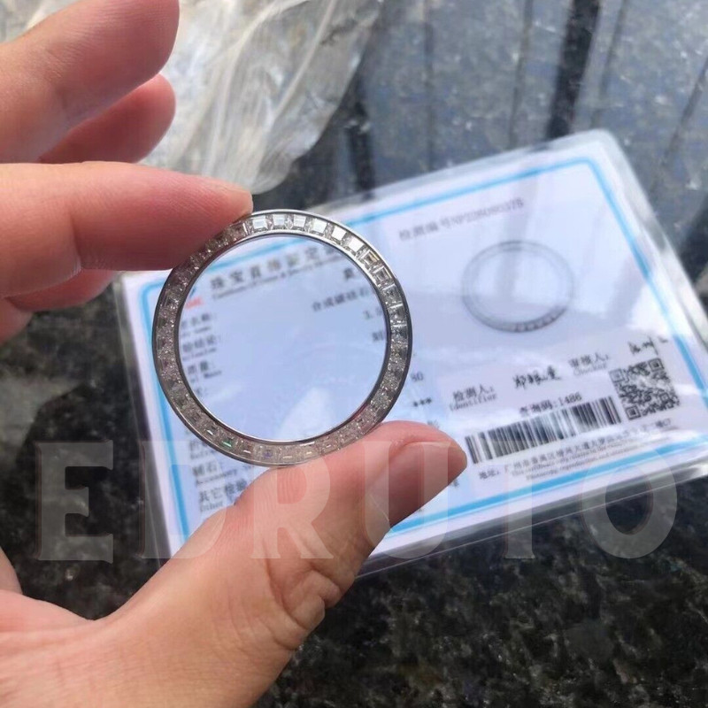 Custom Made Moissanite Bezel Fits Rolex Daytona 40mm Watch 116500 116519 116506