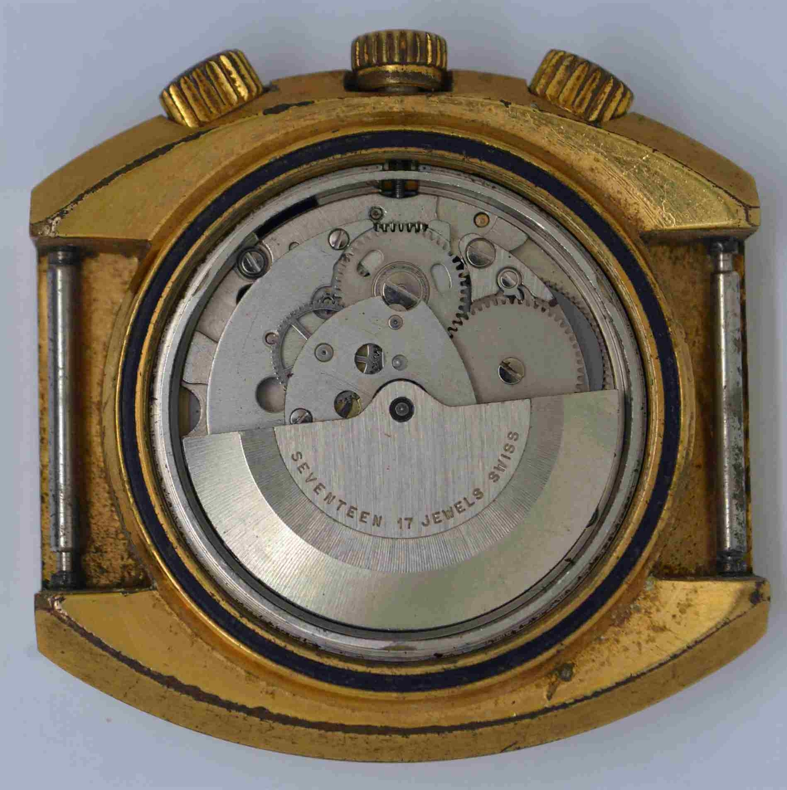 VTG DALIL Muslim GMT Gold Plated Wristwatch. Cal: AS-2063. For Repairs