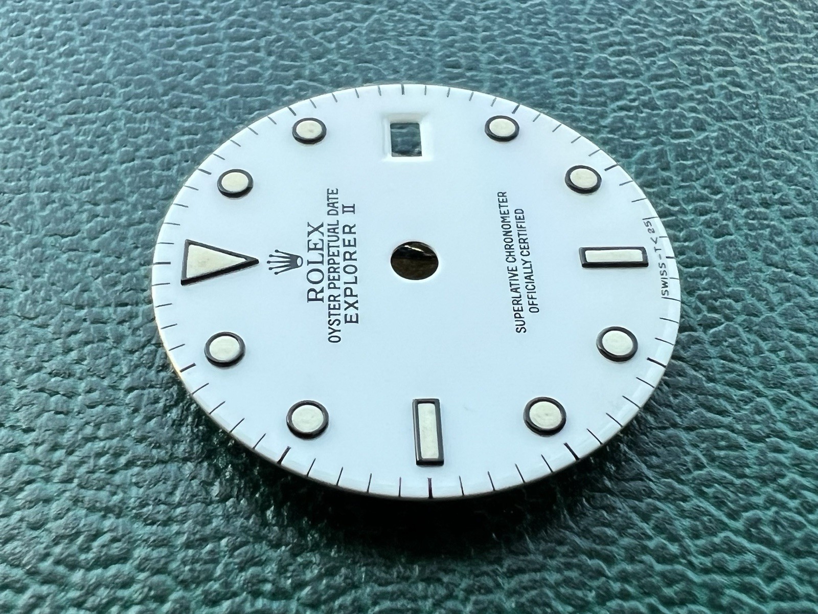 Authentic ROLEX Explorer II 16550 16570 40mm White Patina TRITIUM DIAL – OC#1243