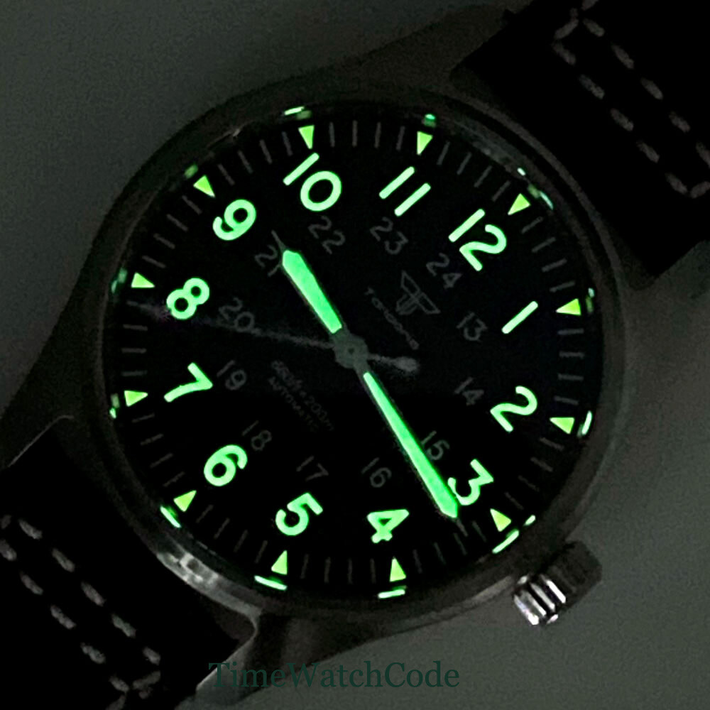 33.6mm Black Watch Dial Faces Hands For NH35 ETA 2824 PT5000 Miyota8215 DG2813