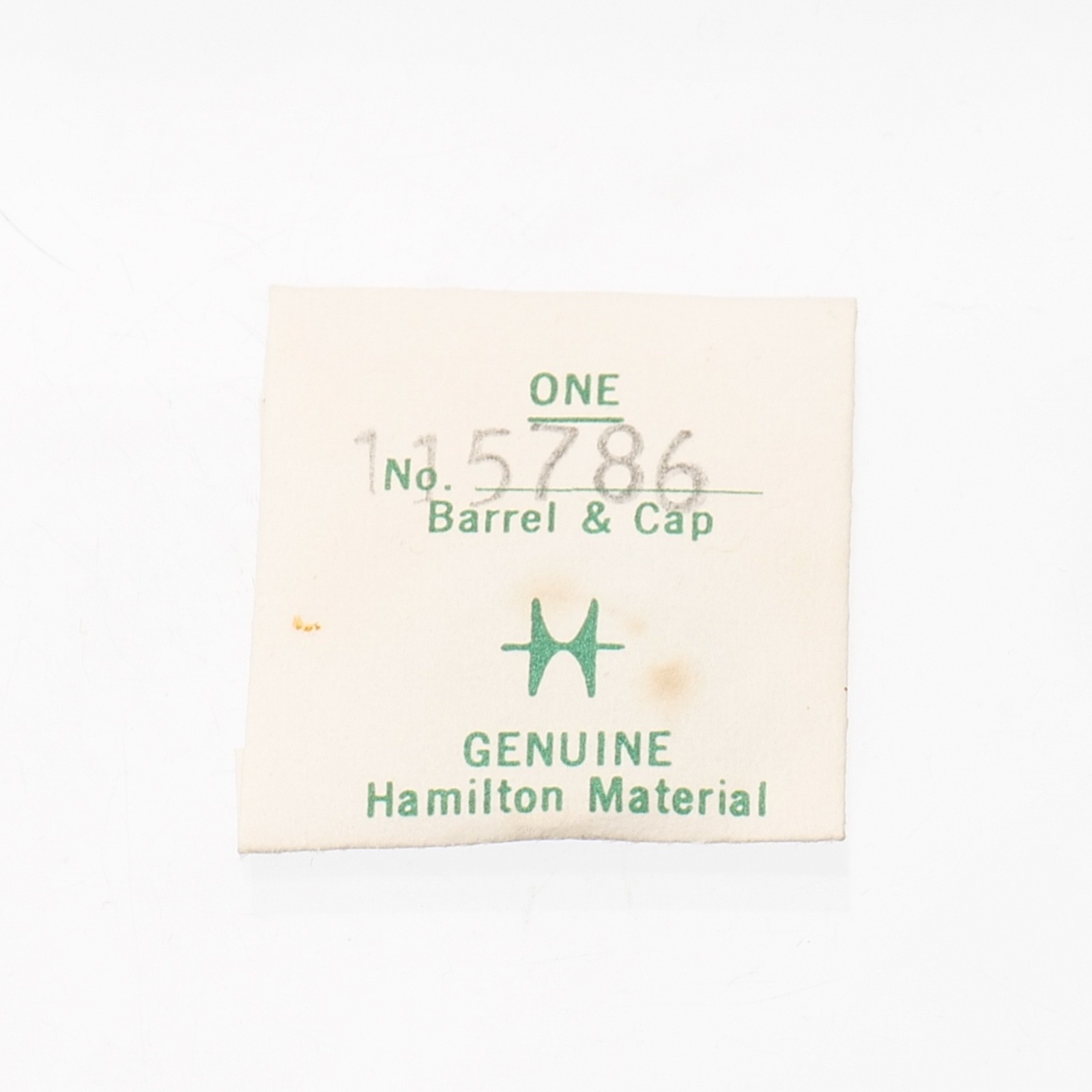 Hamilton 115786 Watch Barrel & Cap Part New Old Stock Fits Grade 641 (G18D13)
