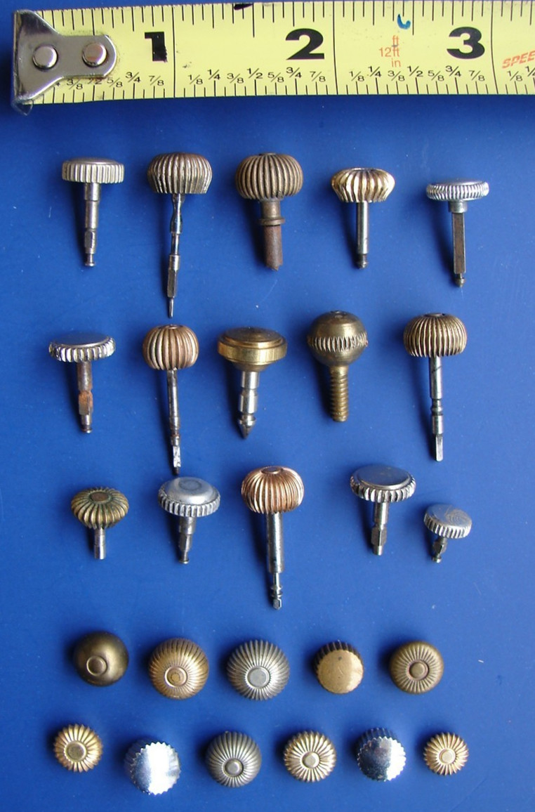 Lot of Vintage pocket watch Crown & Stems watchmaker parts repair Lot of 26 Pc