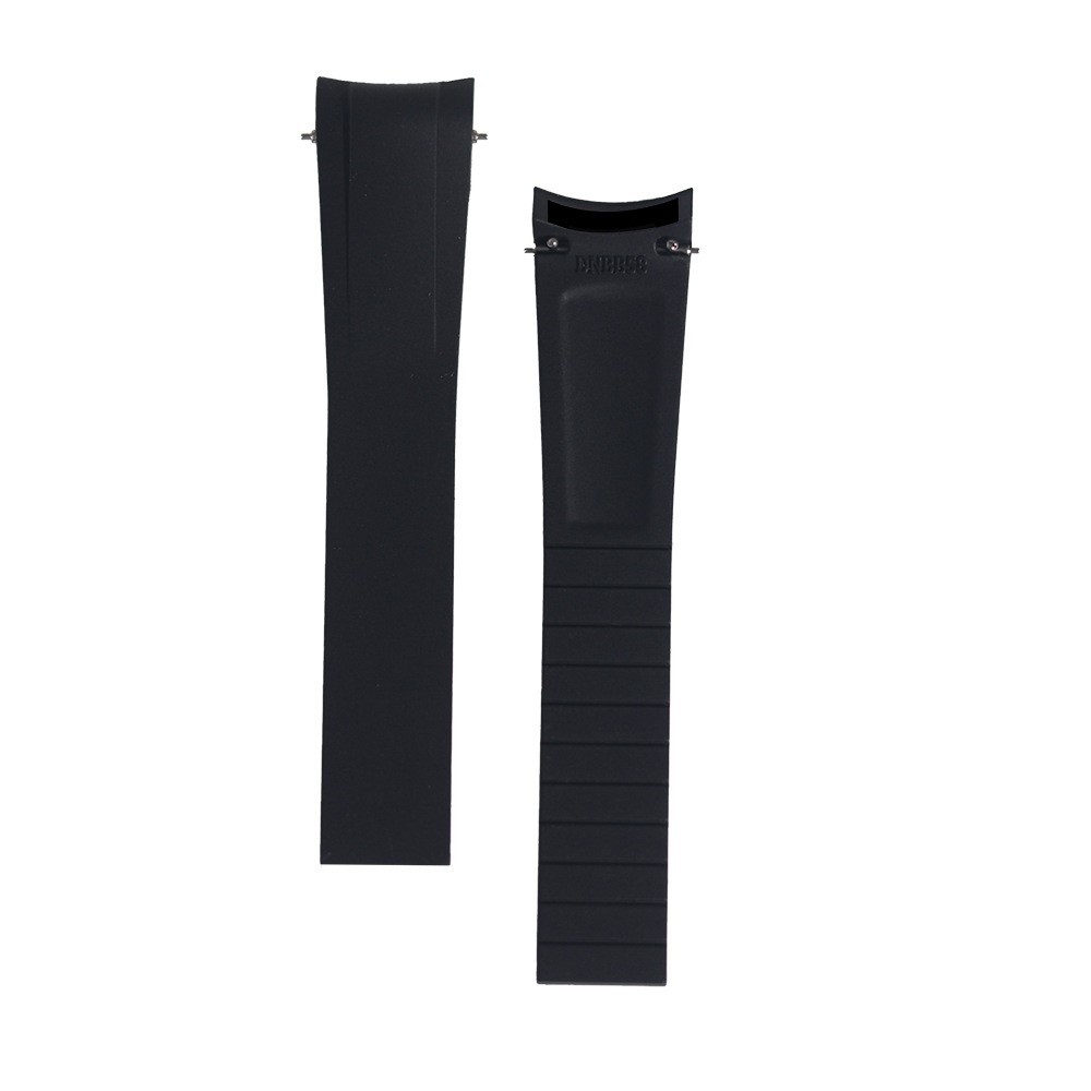 20mm Fluororubber Watch Strap Quick Release Folding Buckle Extended Length