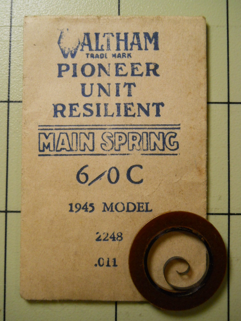 WALTHAM PIONEER 2248 Watch Mainspring – 1945 Model 6/0 C – 0.011 mm Replacement