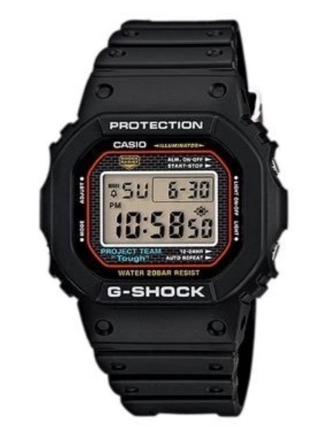 Genuine Casio G-Shock Watch Black Band Stainless Metal Keeper DW-5030-1 + Pins