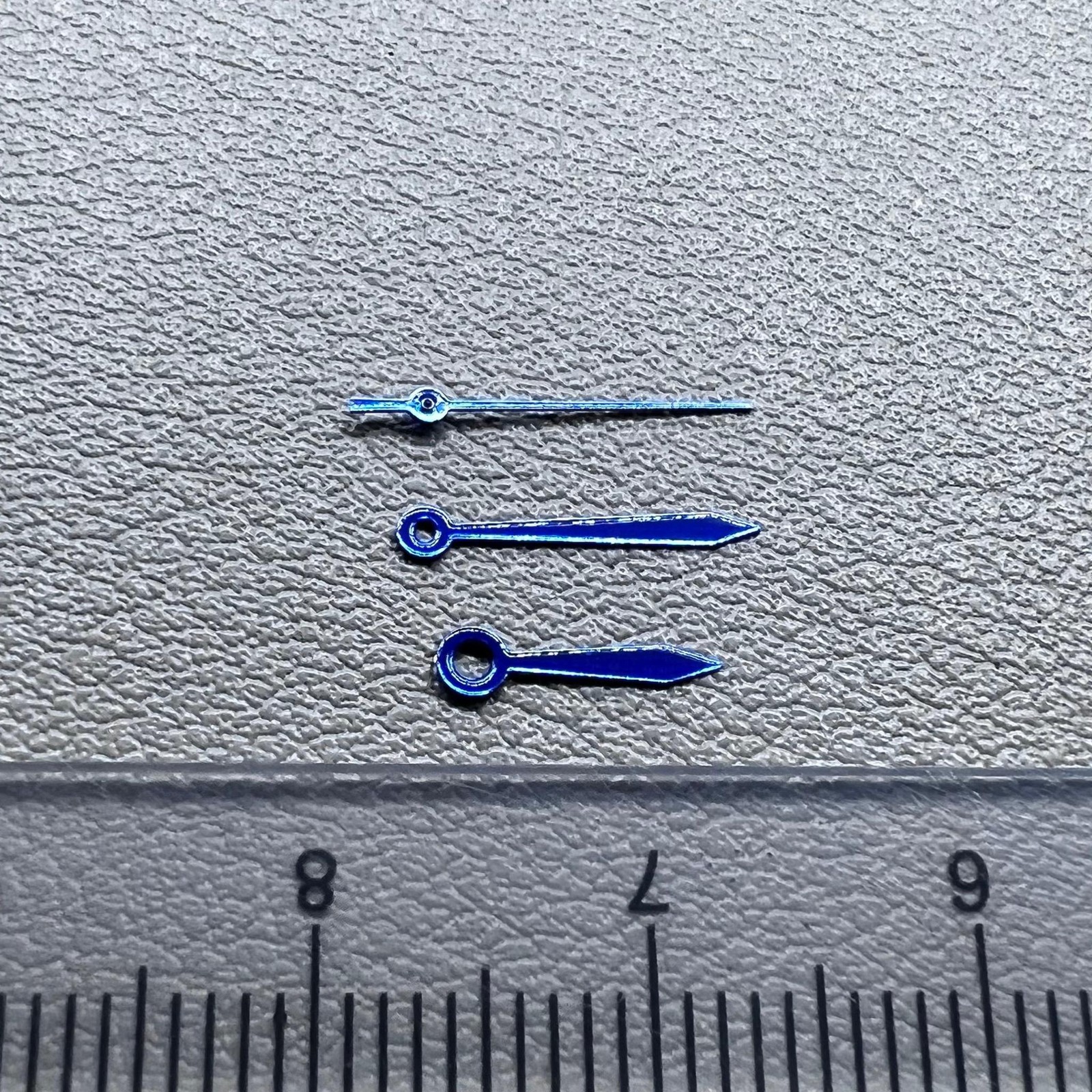 2 Sets 11mm Blue No Lume Arrow Shape Watch Hands for Miyota 2035 Movement