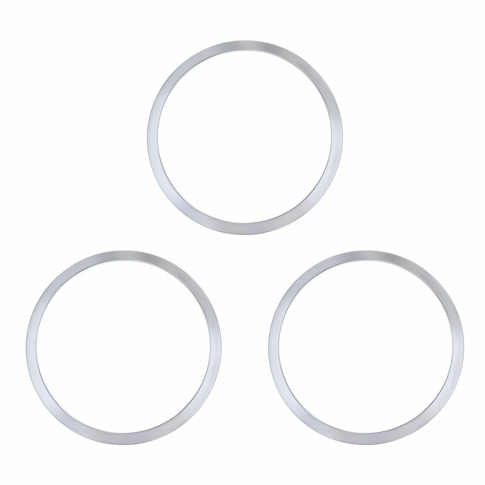 3 Silver Stainless Steel Smooth Replacement Bezels 34mm Case For Rolex 1500