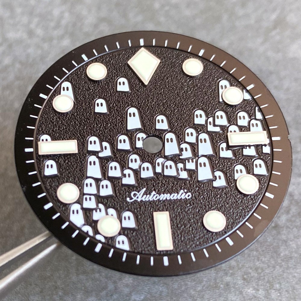 Luminous 29mm Ghost Watch Dial Face Fit NH35 NH38 Miyota82 PT5000 For 50-Fathoms