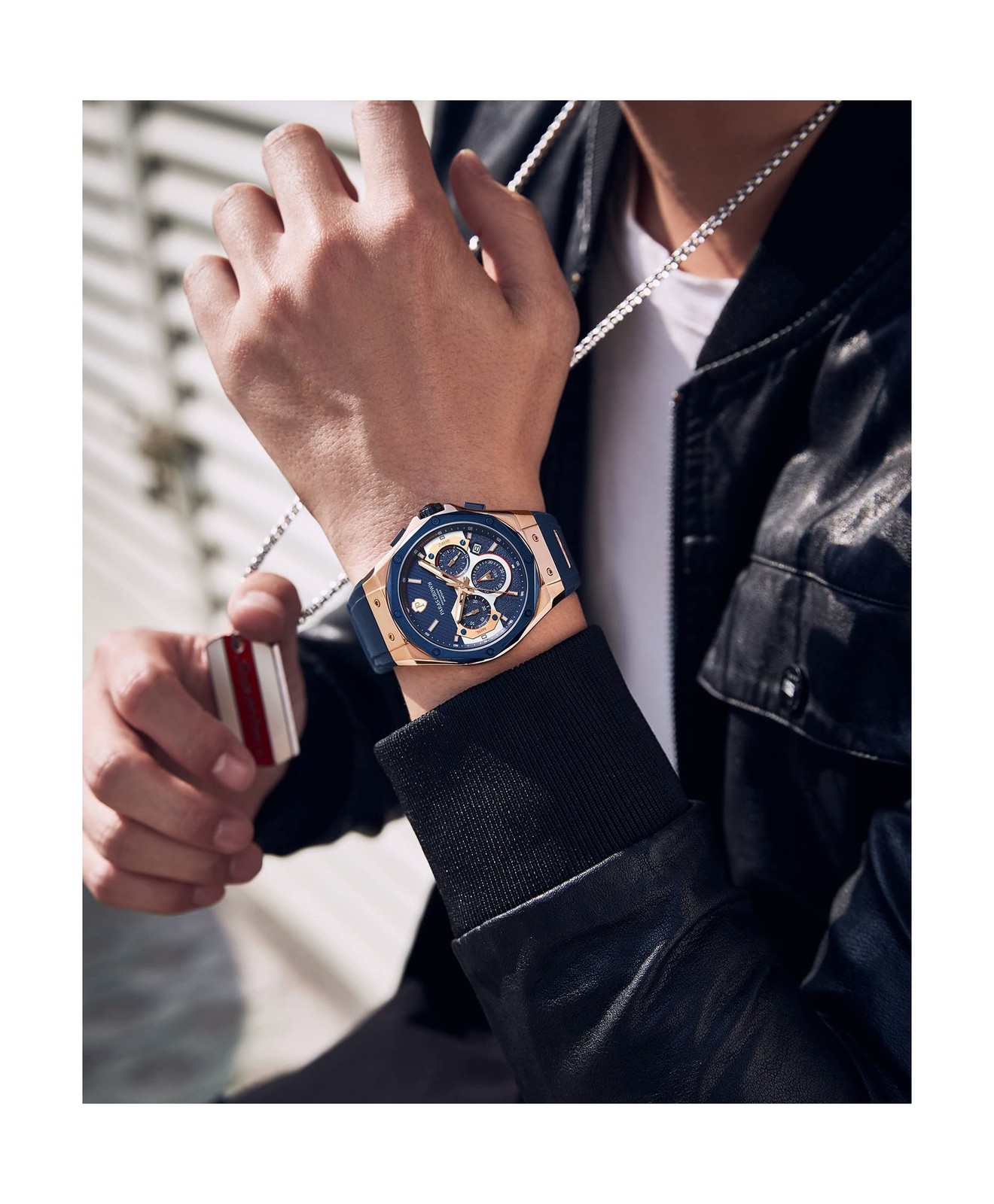 Mens Watches Fashion Luxury Quartz Waterproof Chronograph Wrist Watches for M…