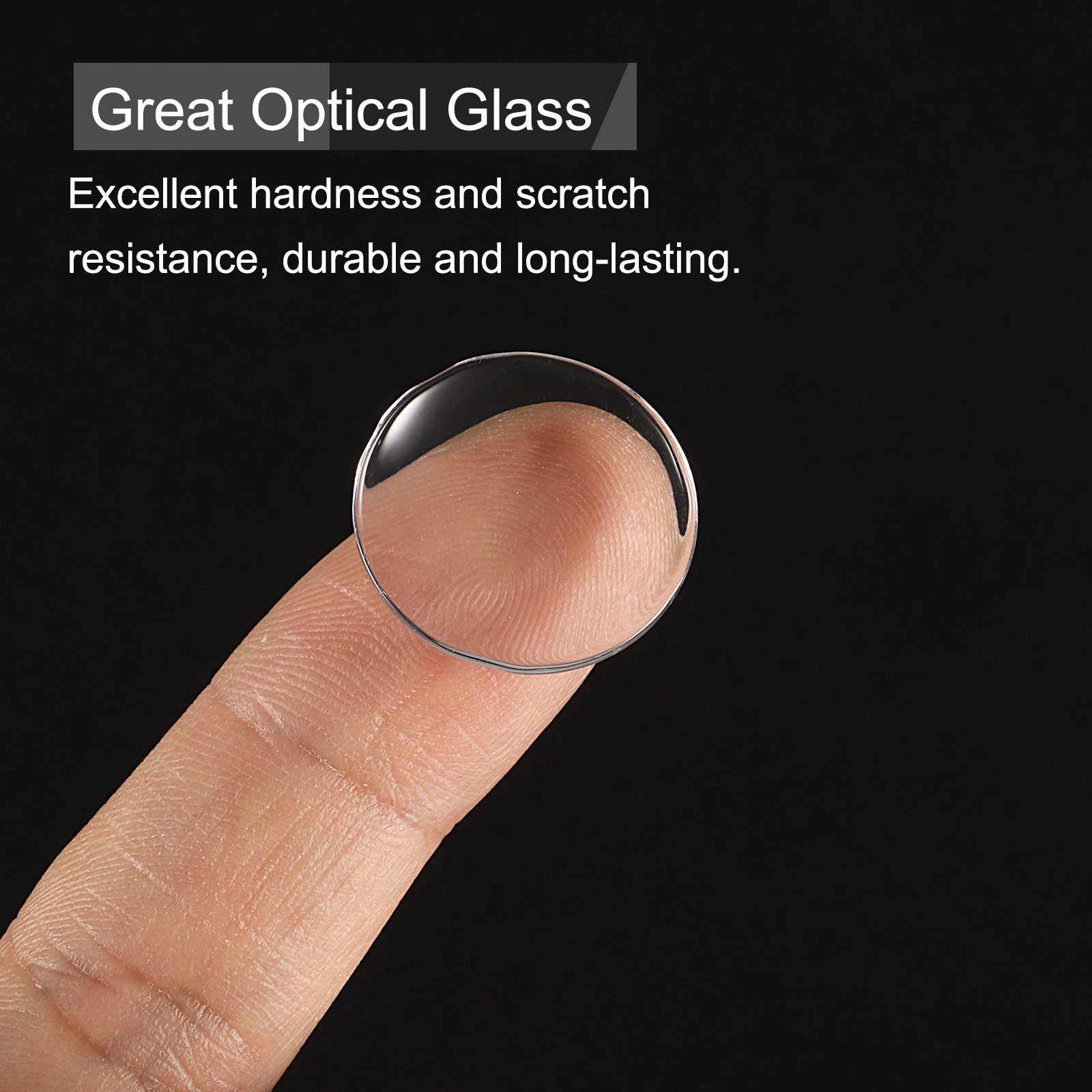 16pcs Watch Crystal Glass Lens 19.5mm Single Dome Round Glass Watch Face Crystal