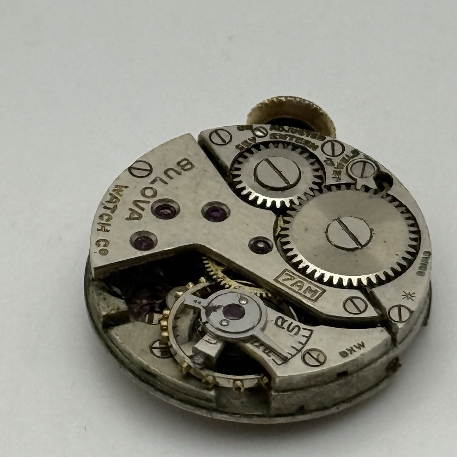 Bulova 7AM Watch Movement Ladies Manual Wind Vintage Swiss Parts Repair 17.4mm