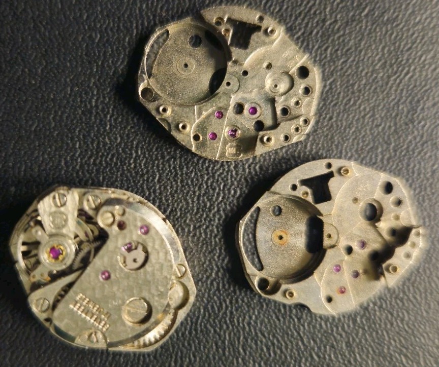 ×3 Genuine Vintage Model 120 Calibers Watch Mechanical FHF Movements + Parts