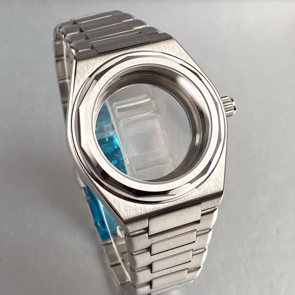 40mm Sapphire Glass 316L Steel Watch Case Fit NH35 NH36 ETA 2824 PT5000 watch