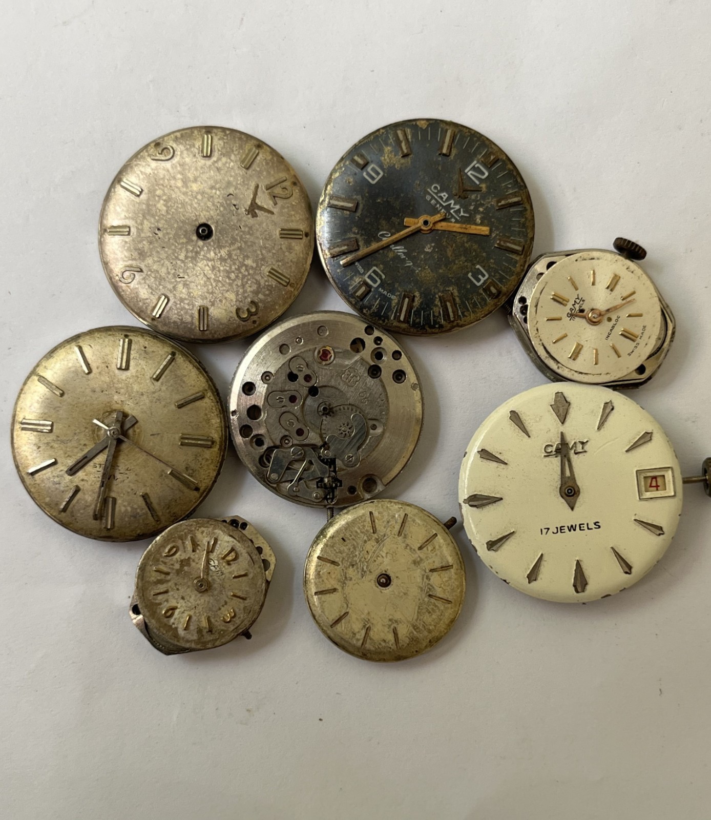 56x Swiss Watch Movements Lot AS FHF Ladies Gents Mixed Parts Repair Untested