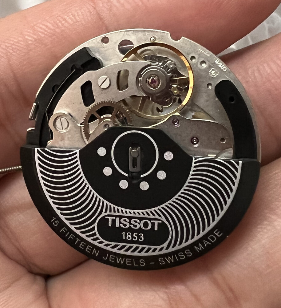 Swiss Made Genuine ETA C01.211 Chronograph Mechanical Movement 1853 Black Dial