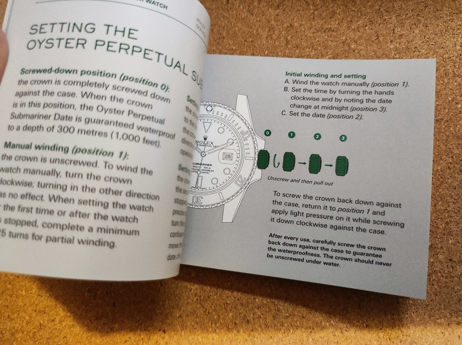 English 2019 Rolex Submariner Watch Manual Booklet
