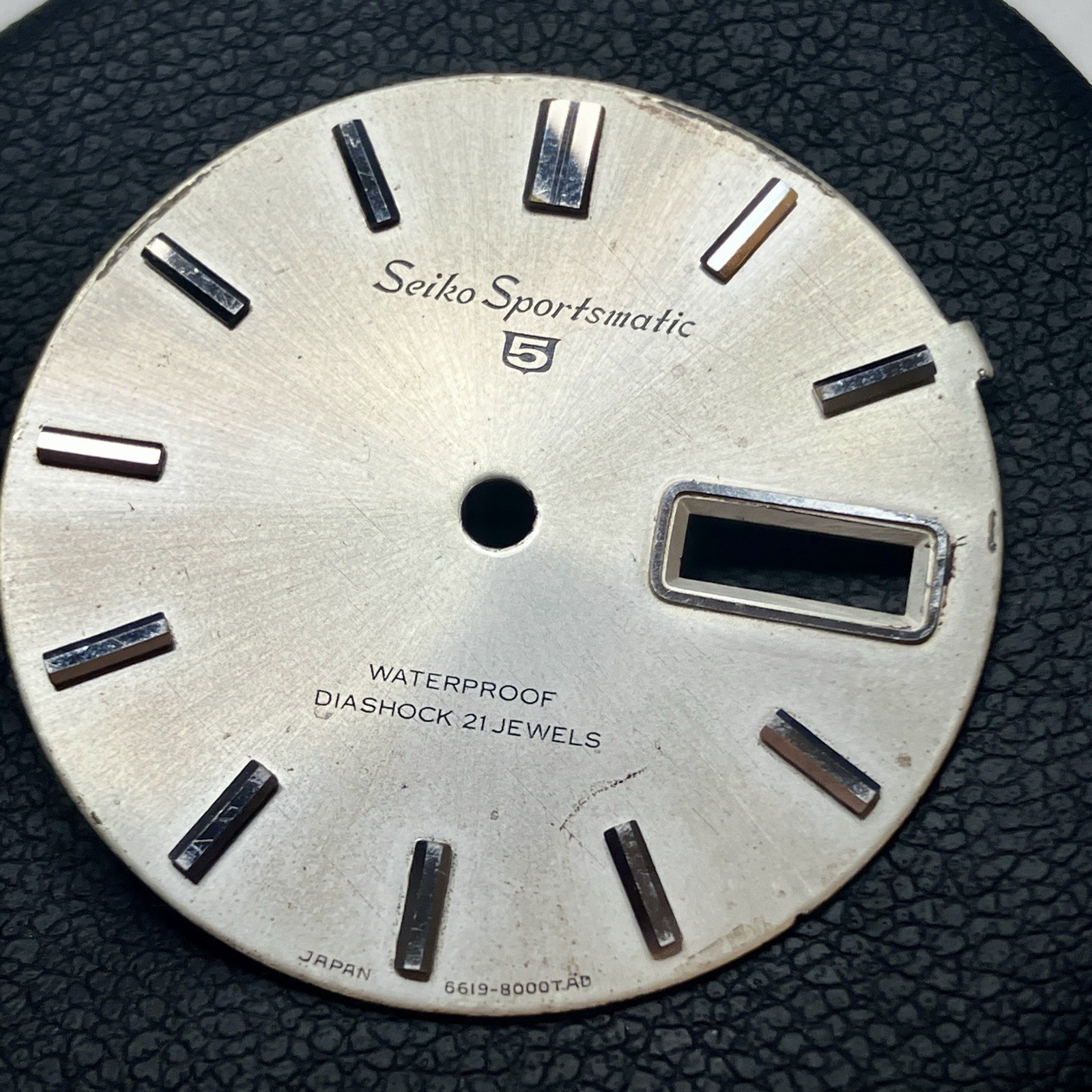 Seiko Sportsmatic 5 Dial 6619-8000TAD Silver Champagne Vintage Original Part