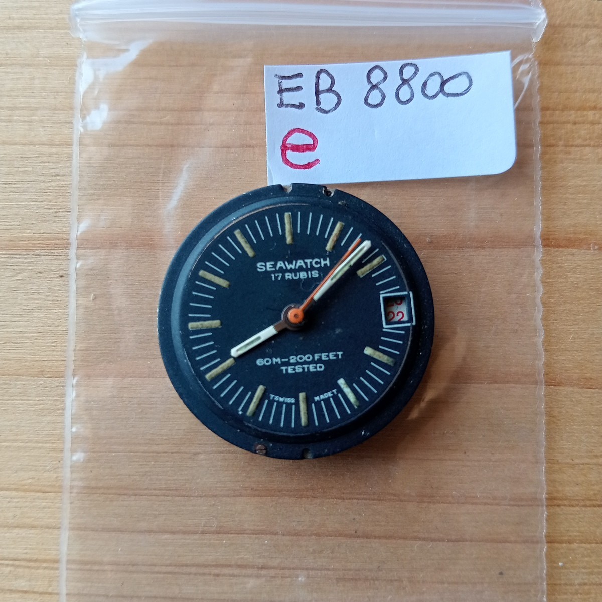 EB 8800 – SEAWATCH, Watch Movement parts. Vintage For Replacement Part