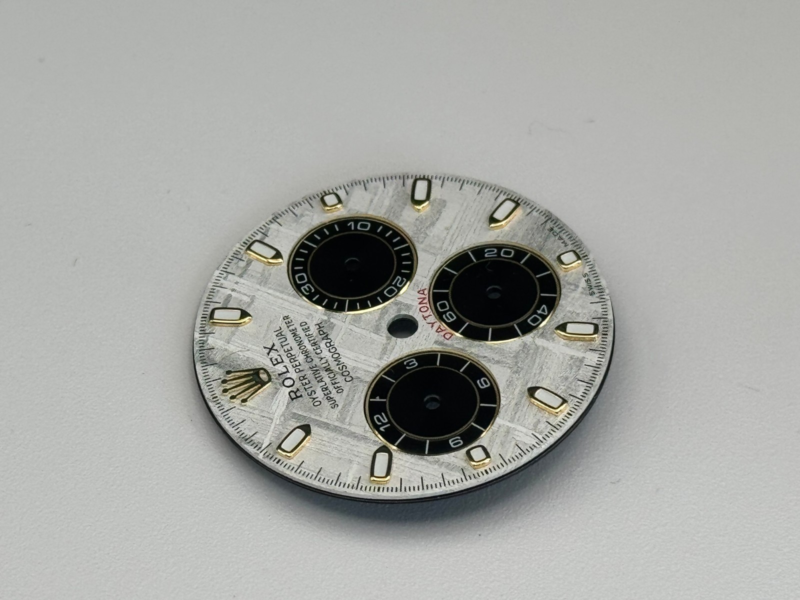 Rolex Daytona 116520 116500 Genuine Meteorite Dial – Yellow Gold Markers –Gibeon