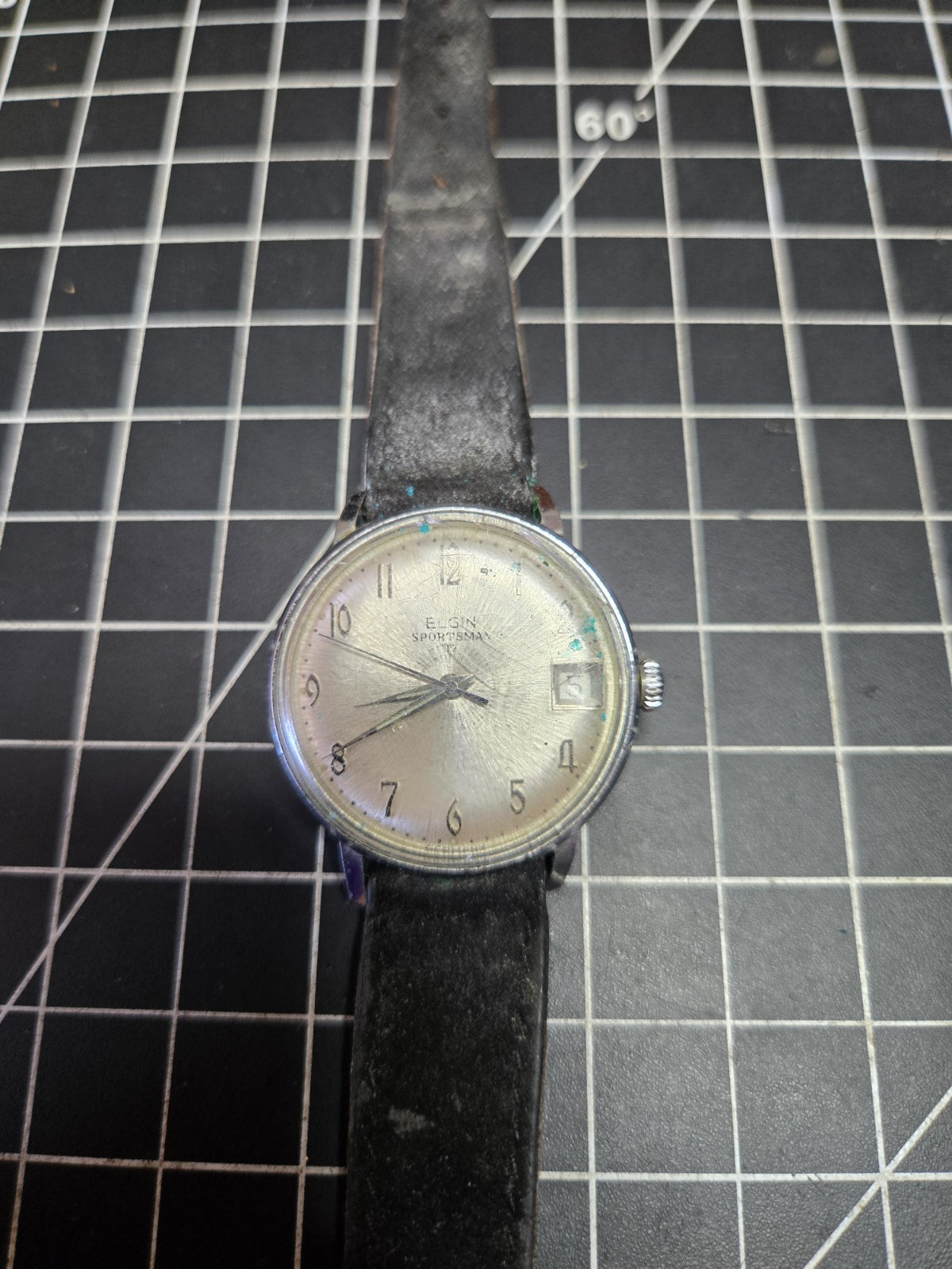 elgin sportsman 17j watch date parts repair vintage
