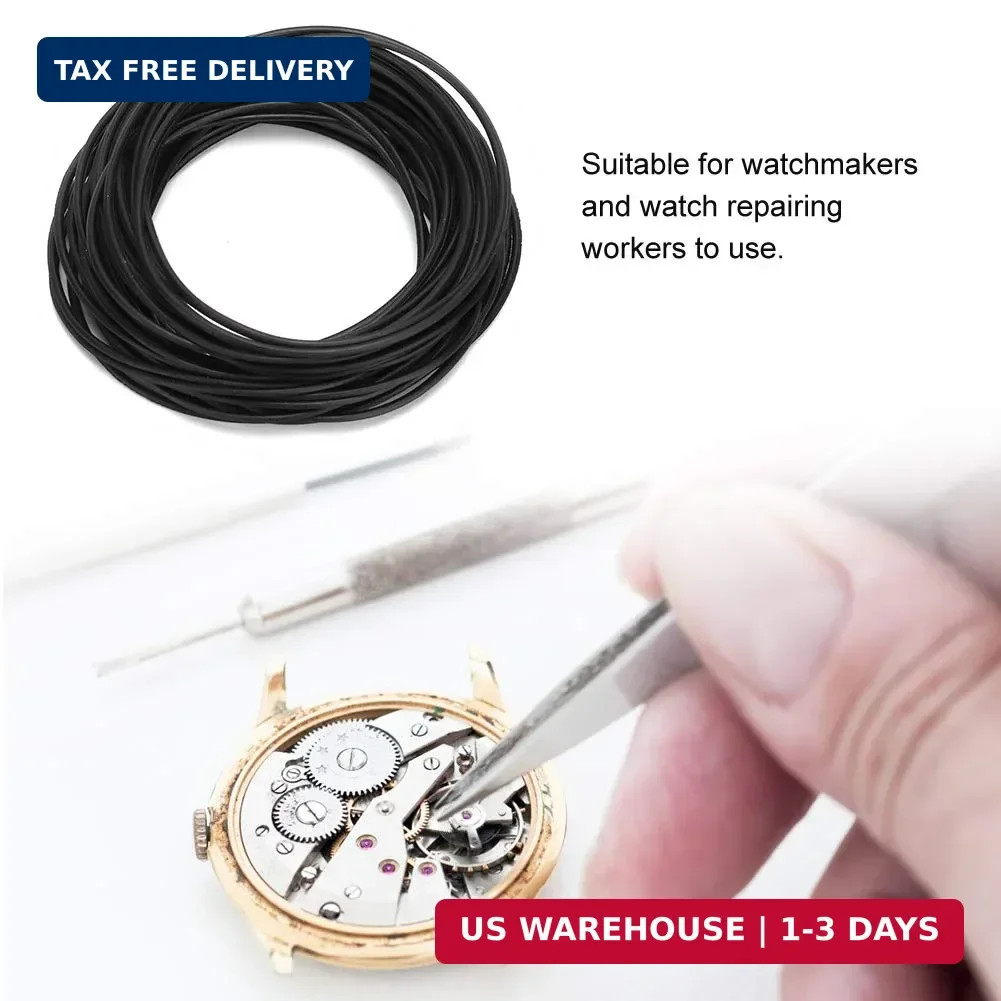 500Pcs Watch Gasket Rubber Seal, 50pcs/Bag 10 Bags O Ring Rubber Seal Watch Back