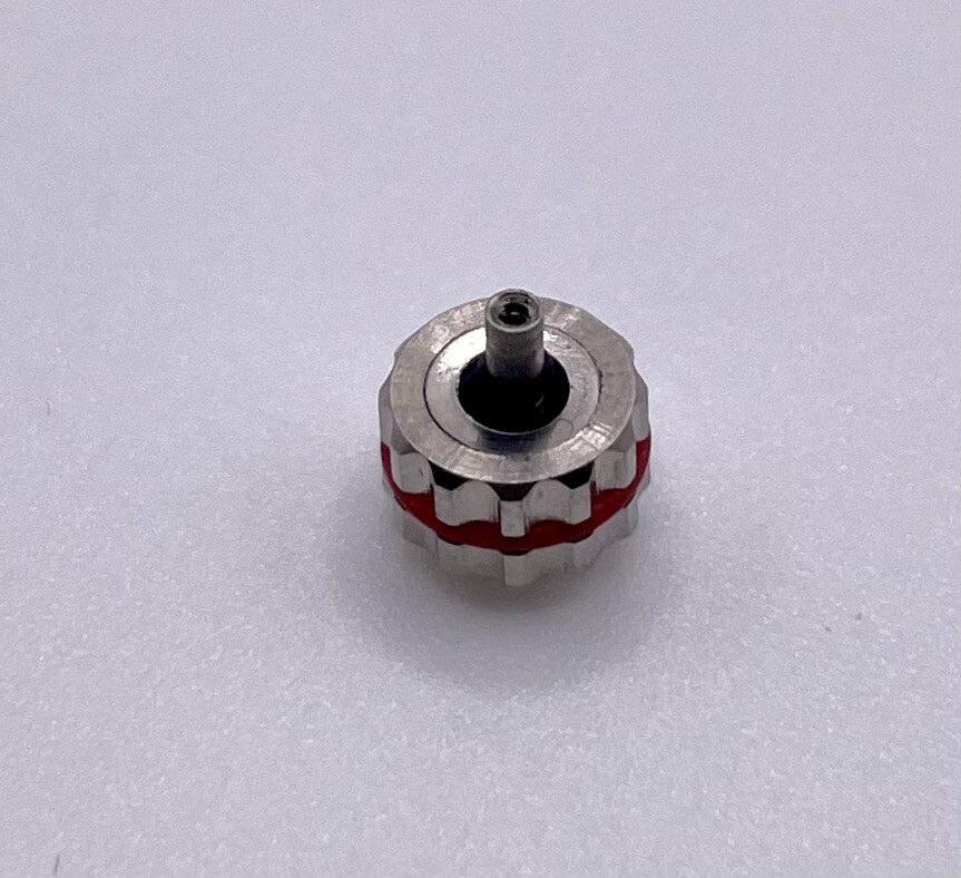 New Generic 6.5mm S/s/red Waterproof Crown Part To Fit Tag Heuer Watch