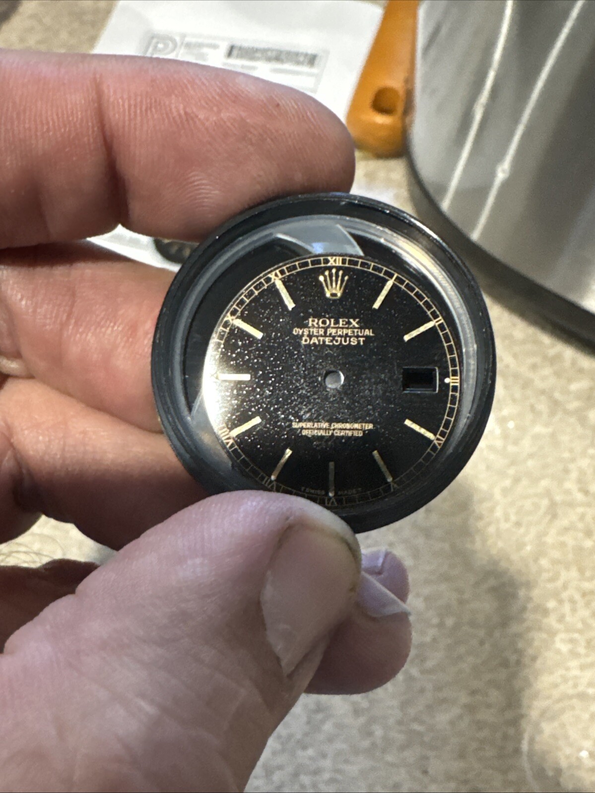 Rolex 16013 16233 Black Stardust Datejust Dial 36 Mm