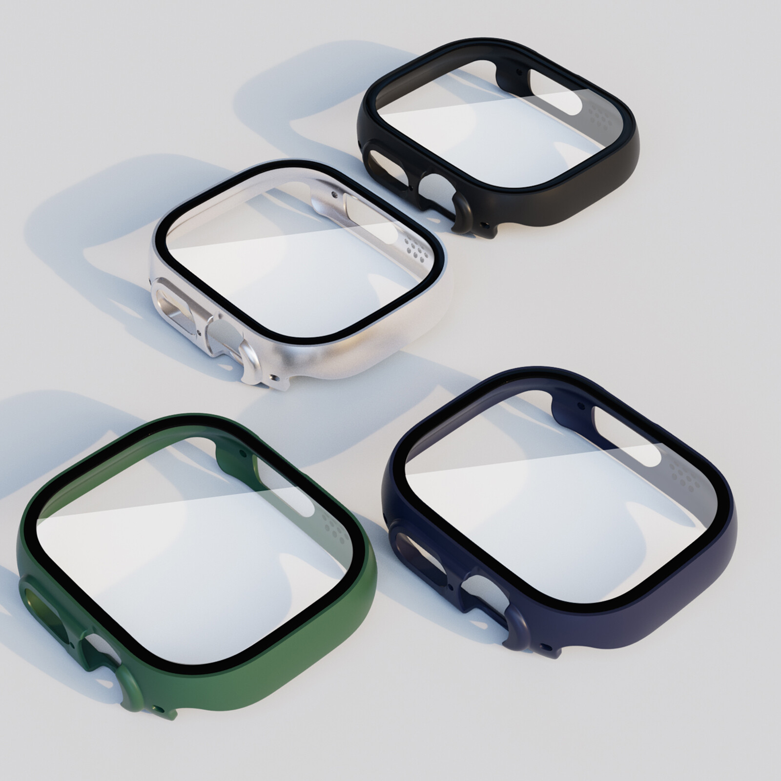 49mm PC Protective Case+Tempered Glass Watch Accessories For A-pple Watch Ultra