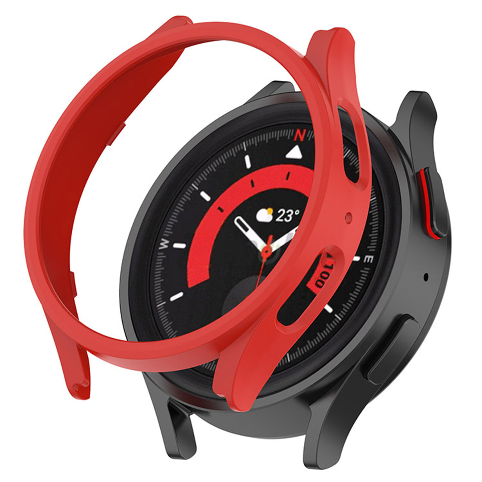 PC Case Hollow Protective Case Bumper Shell for Samsung Galaxy Watch5 Pro 45mm