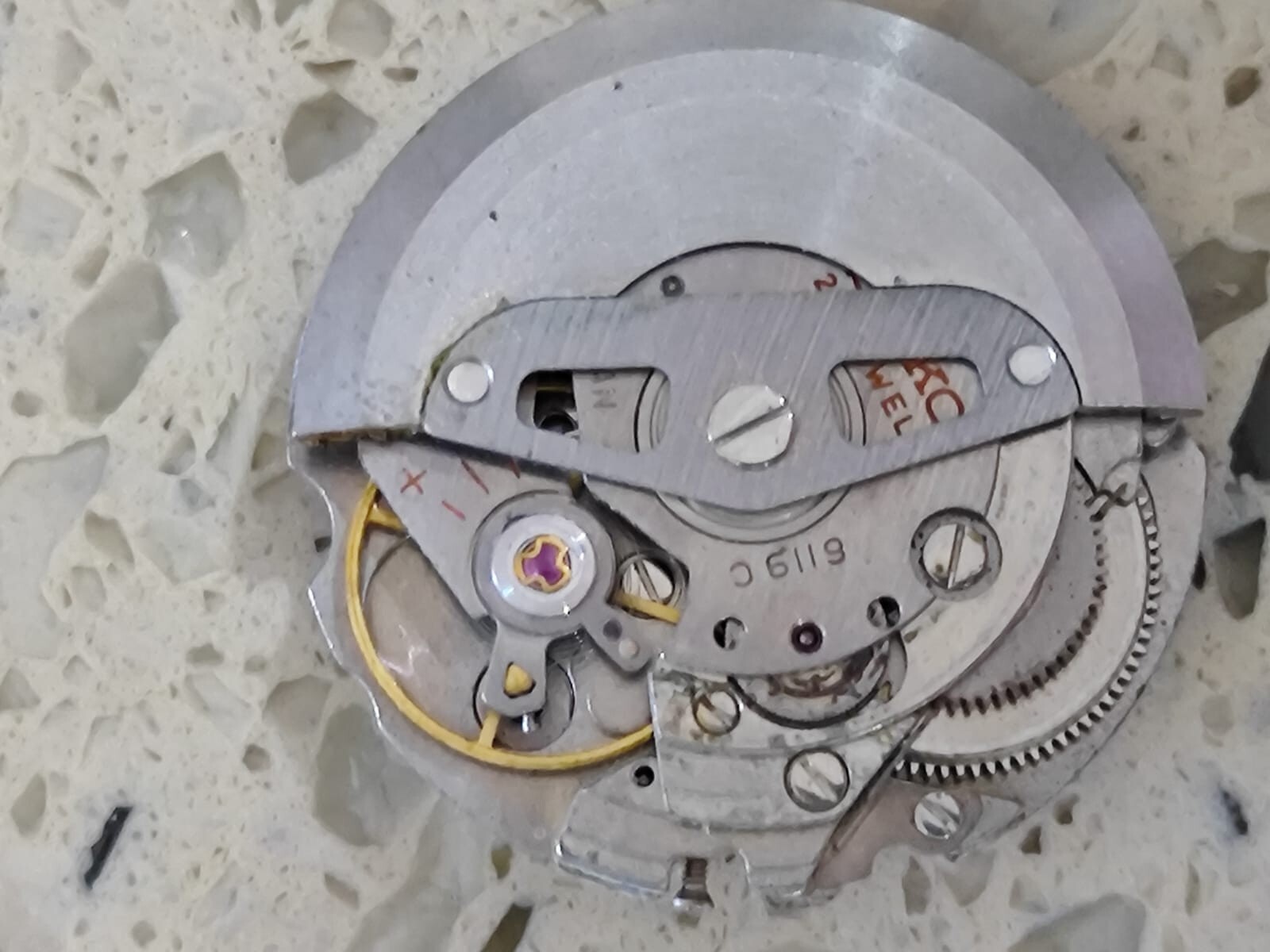 Vintage SEIKO 6119C Movement Not Work Good balance Used