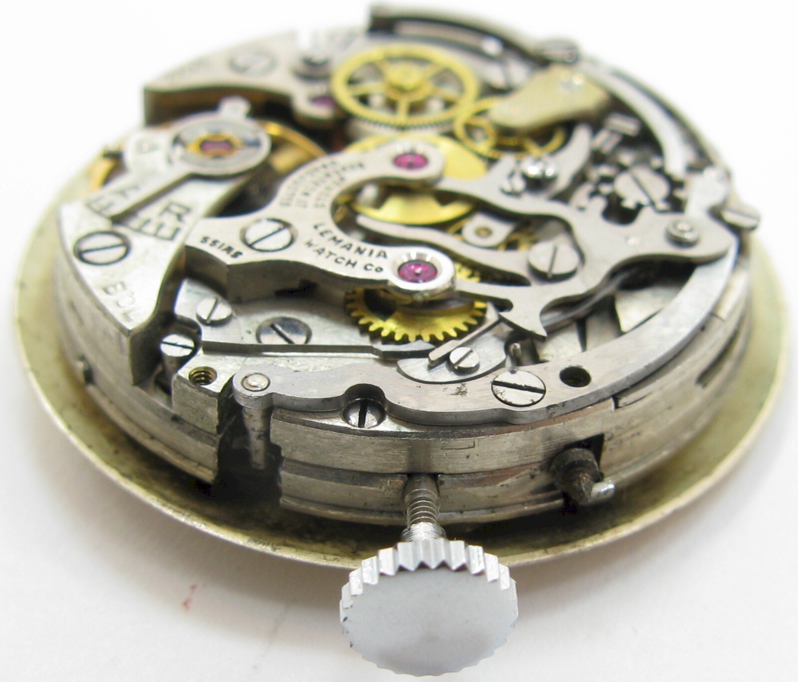 Lemania 27CHRO 321 chronograph part: movement with its dial