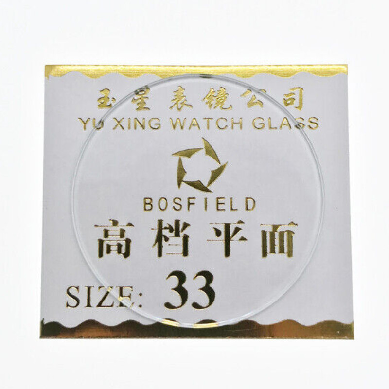 Flat Glass Crystal Round Replacement Watch Clear Glass Lens 33mm Diameter 1Pcs