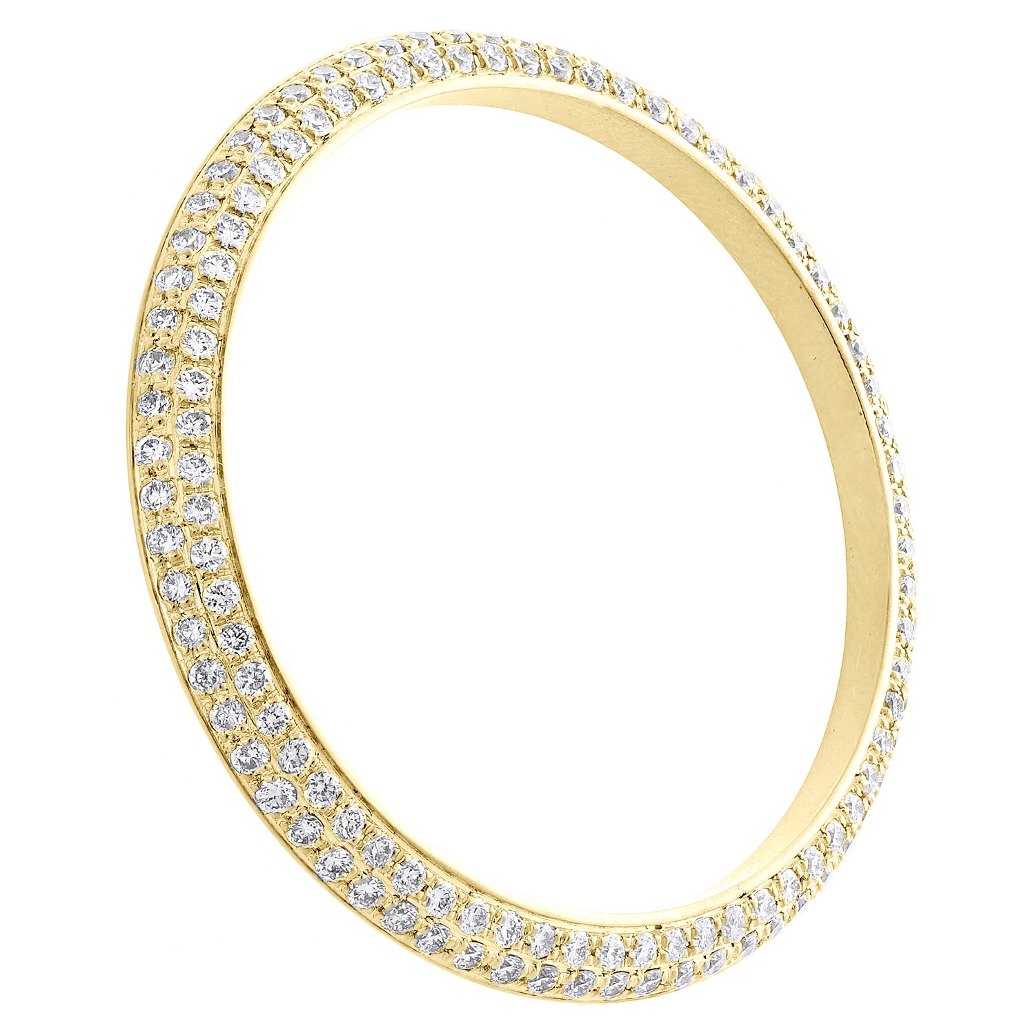 Custom Domed Diamond Bezel For Rolex DateJust Fits 36mm Watch Bead Set 1.50 CT.