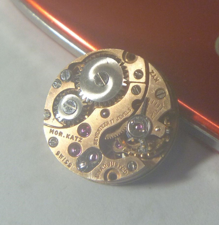 1960s Mor. Katz 17 Jewels Swiss 6 Lignes Felsa 21 ? Movement Only- for Parts !!
