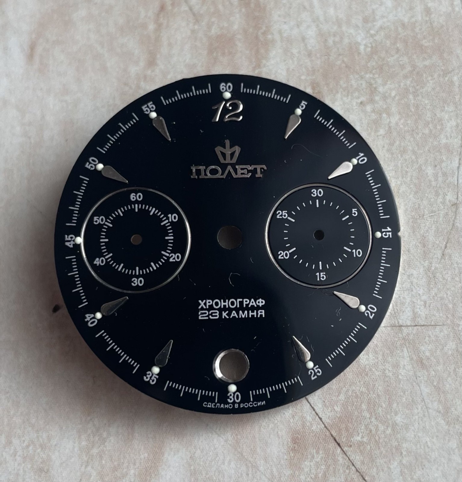 Original Poljot Chronograph Cal 3133 Dial for Wrist Watch Face