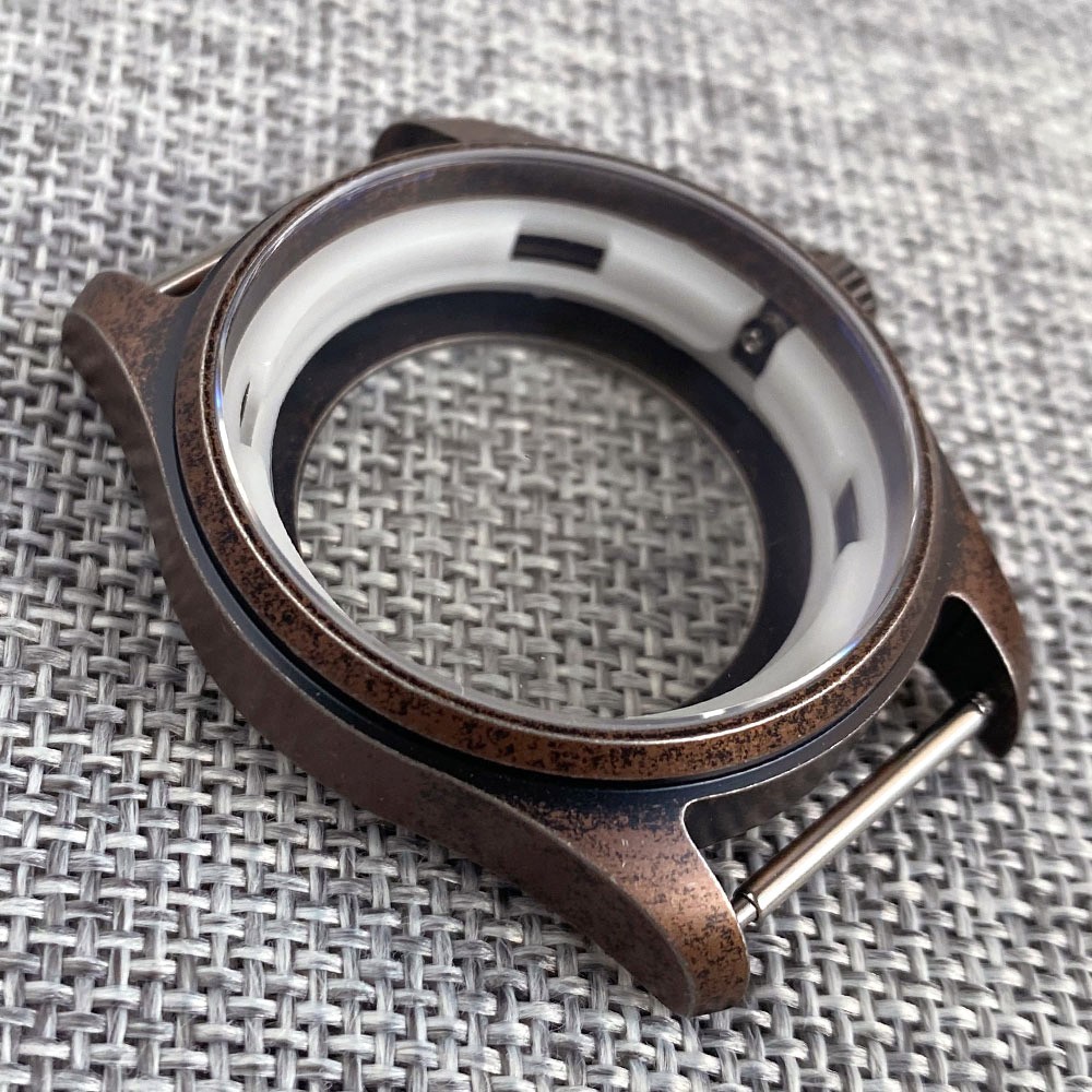 Retro NH35 Men Watch Case for NH36 PT5000 ETA2824 36mm 39mm Bronze PVD Plated