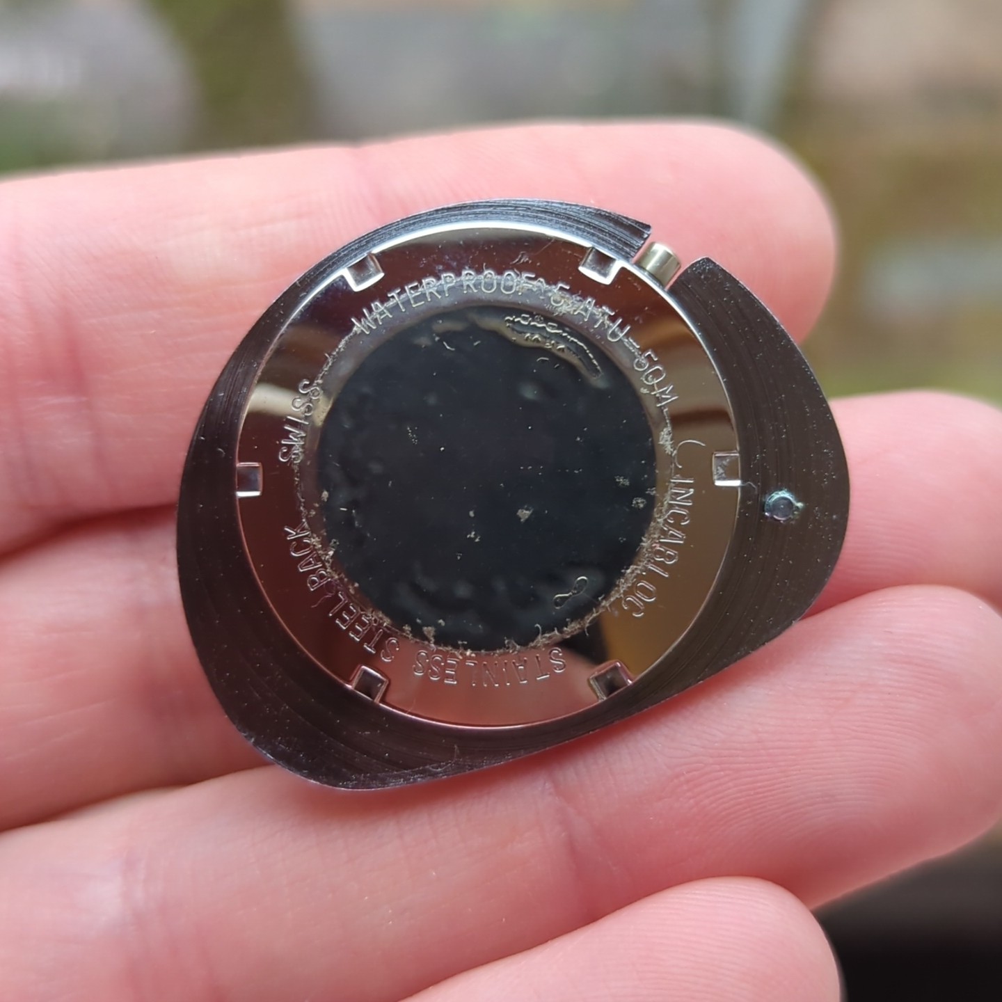 Retro 1960s Asymmetrical NOS Watch Case, 33mmx41mm Waterproof Swiss (AC25)