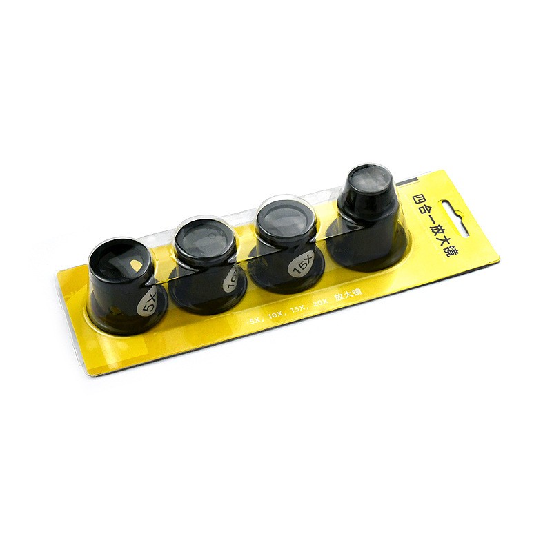 4pcs Watch Magnifier Tool Eye Loupe Loop Magnifier Glass Jewelry Magnifying Tool