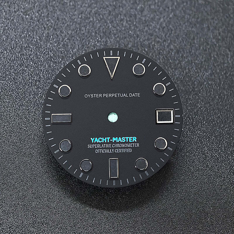 DS YACHT-Series Black Lume Dark Green Glows 28.5mm Dial NH35 4r36 SUB Mod SKX007