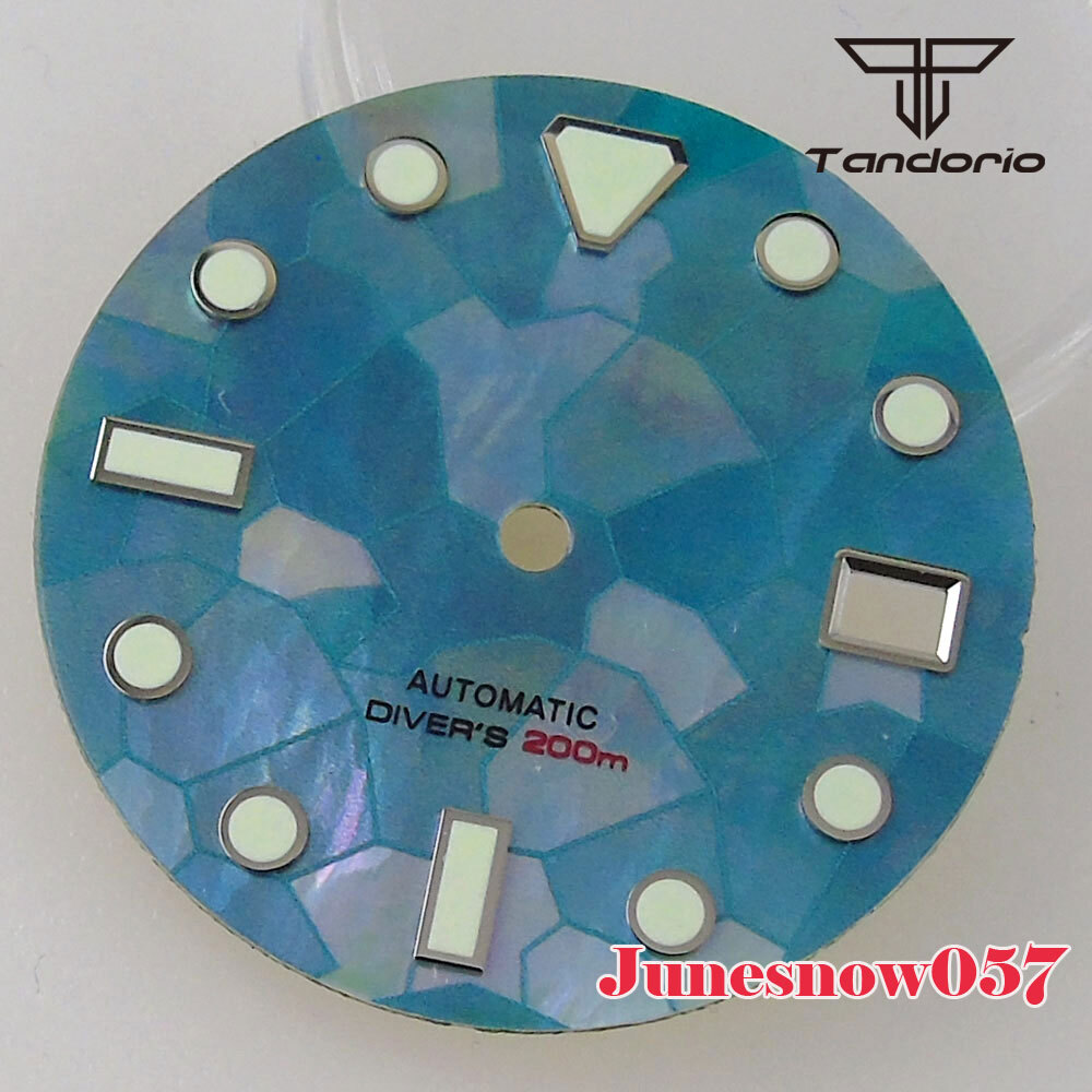 Accessories 29mm Blue/Black Red MDP Fritillaria Watch Dial Fit NH35A NH36A SKX