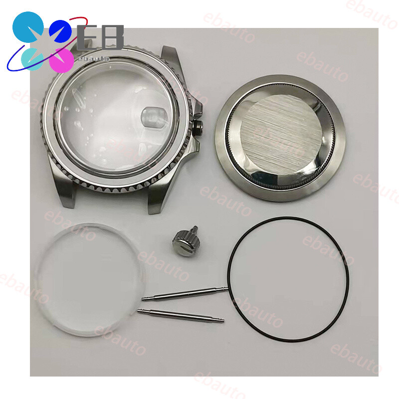 40mm Black Ceramic Bezel Watch Case For NH35 NH36 4R35 4R15 4R36 SKX007 Movement