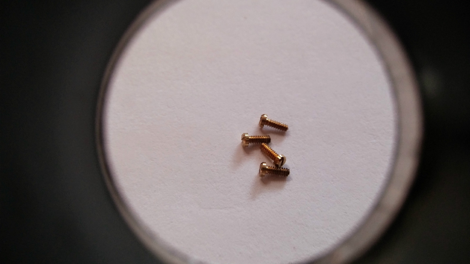 Watch Parts gold screw case back – 4 Gold Screws for Case Back – watch repair