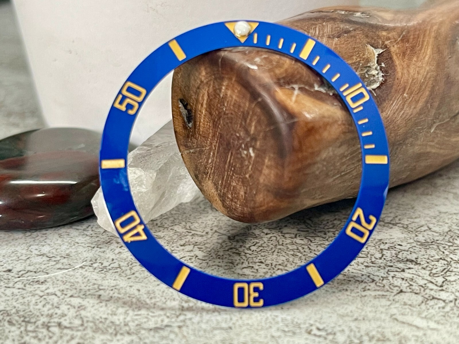 Ceramic Blue/Gold SLOPED Insert for Seiko SKX SRPD MOD-US Seller, Fast Ship