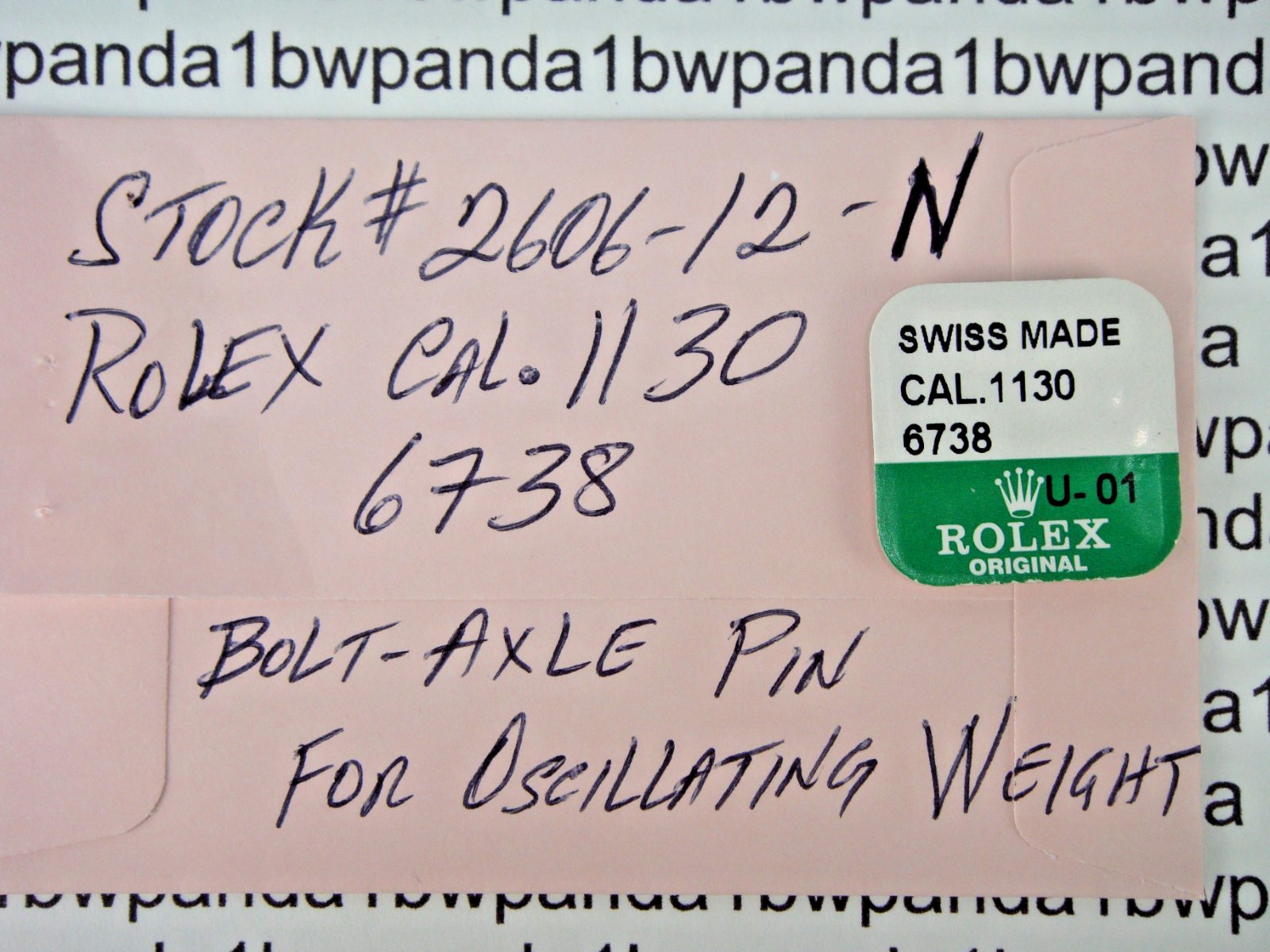 OEM Rolex 1130=1135=1160=1161=1165=1166 Rotor Oscillating Weight Bolt-Axle 6738
